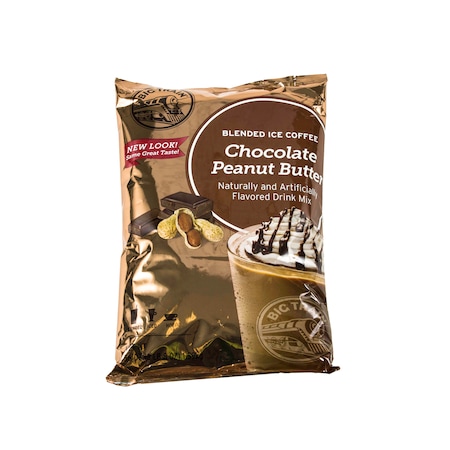Big Train Chocolate Peanut Butter Blended Ice Coffee Powder Drink Mix 3.5lbs, PK5 BT.610835